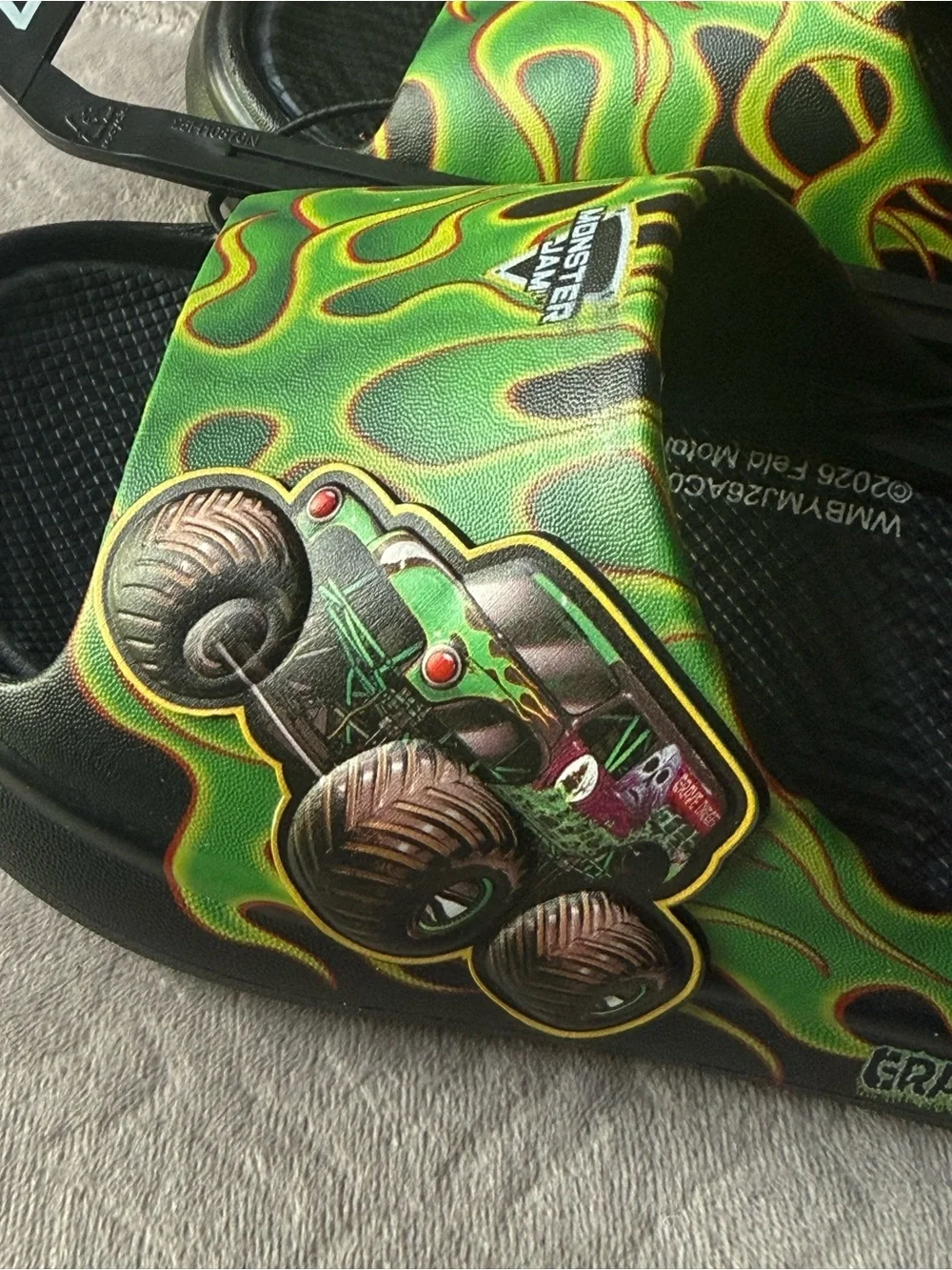 Monster Jam Little and Big Boys Slide Sandals